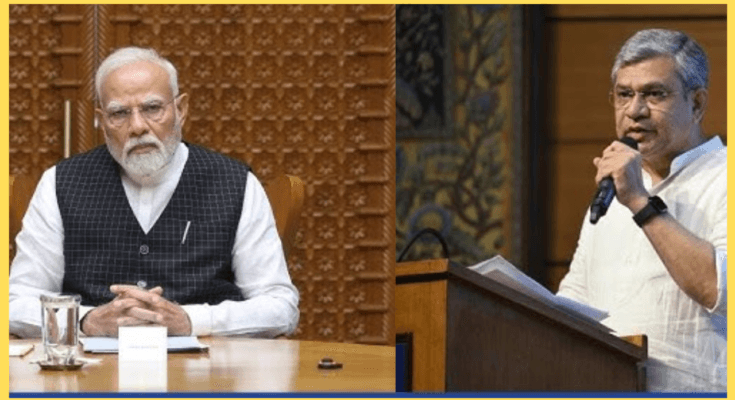 PM Modi And Ashwini Vaishnaw